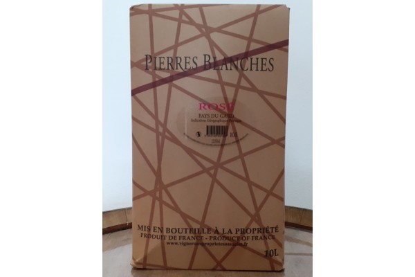 IGP Du Gard - Pierres Blanches - Rosé - Cubis 10 litres - 12.5°